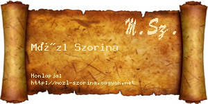 Mözl Szorina névjegykártya